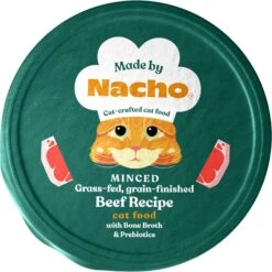 Made By Nacho Grass Fed, Grain-Finished Minced Beef Recipe With Bone Broth Wet Cat Food