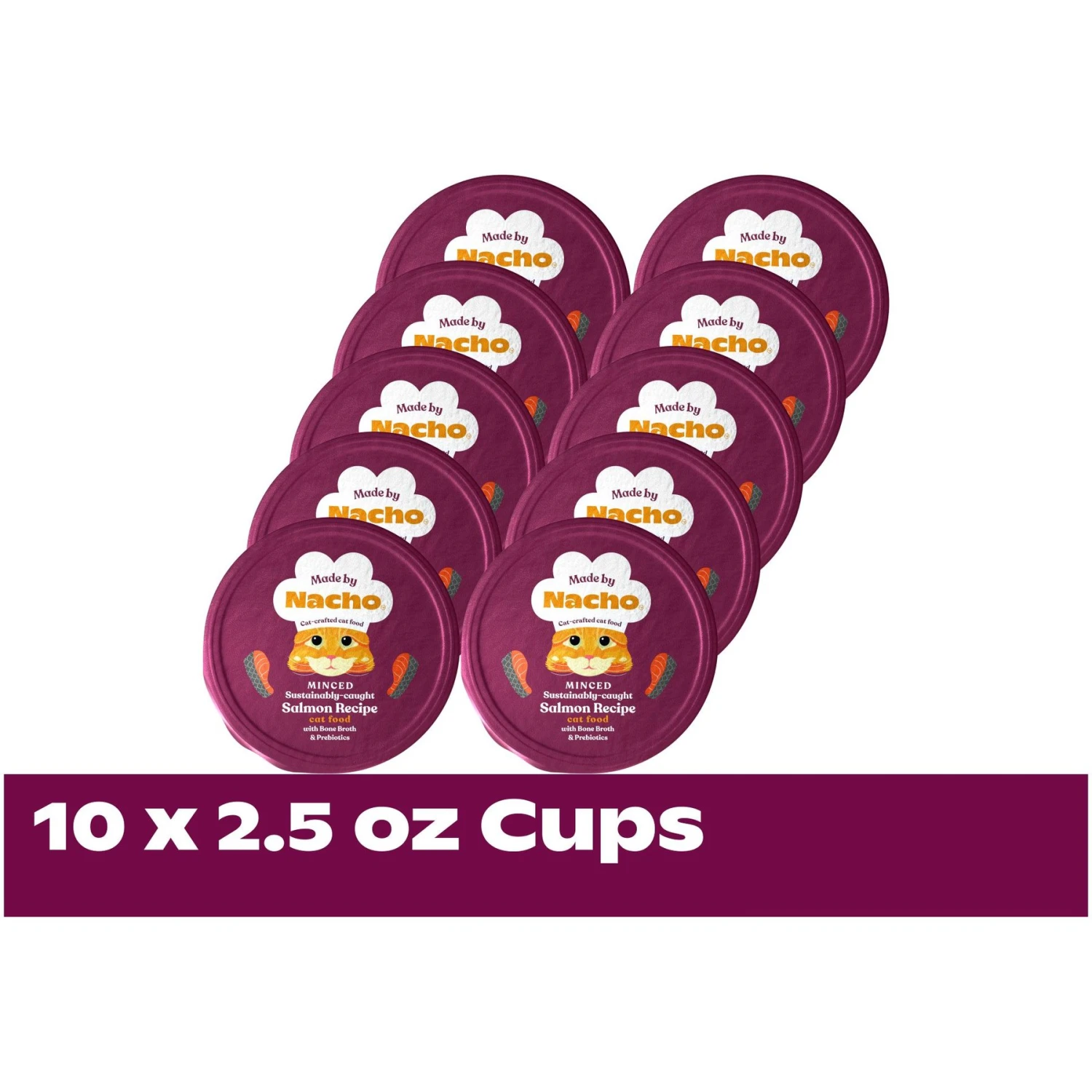 Made By Nacho Sustainably Caught Salmon Recipe Cuts In Gravy With Bone Broth Wet Cat Food 5 Made By Nacho Sustainably Caught Salmon Recipe Cuts In Gravy With Bone Broth Wet Cat Food - Image 3