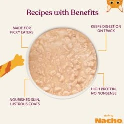 Made By Nacho Sustainably Caught Salmon Recipe Cuts In Gravy With Bone Broth Wet Cat Food 14 Made By Nacho Sustainably Caught Salmon Recipe Cuts In Gravy With Bone Broth Wet Cat Food -Furry Friends 369963 PT3. AC SS1800 V1699026404