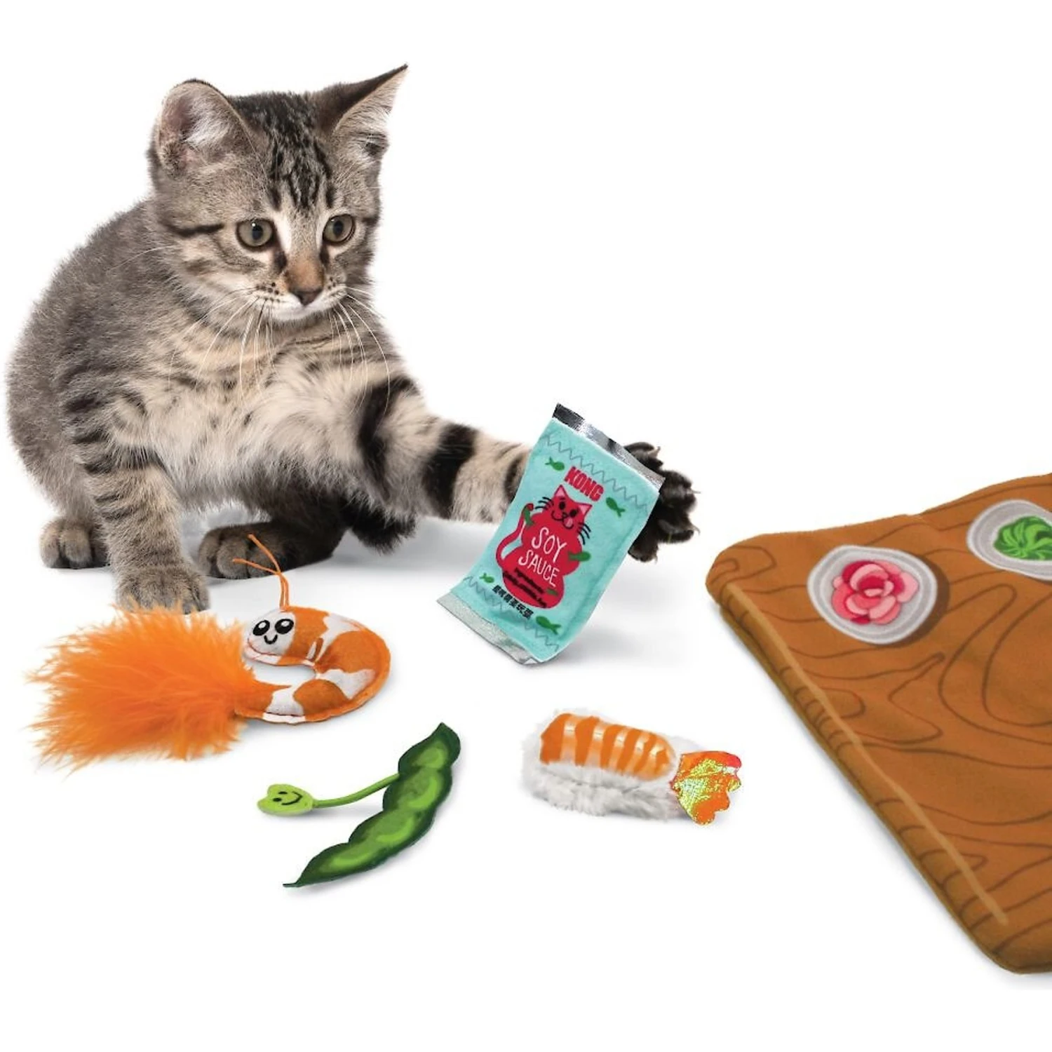 KONG Pull-A-Partz Sushi Catnip Cat Toys, 5 Count 6 KONG Pull-A-Partz Sushi Catnip Cat Toys, 5 Count - Image 4
