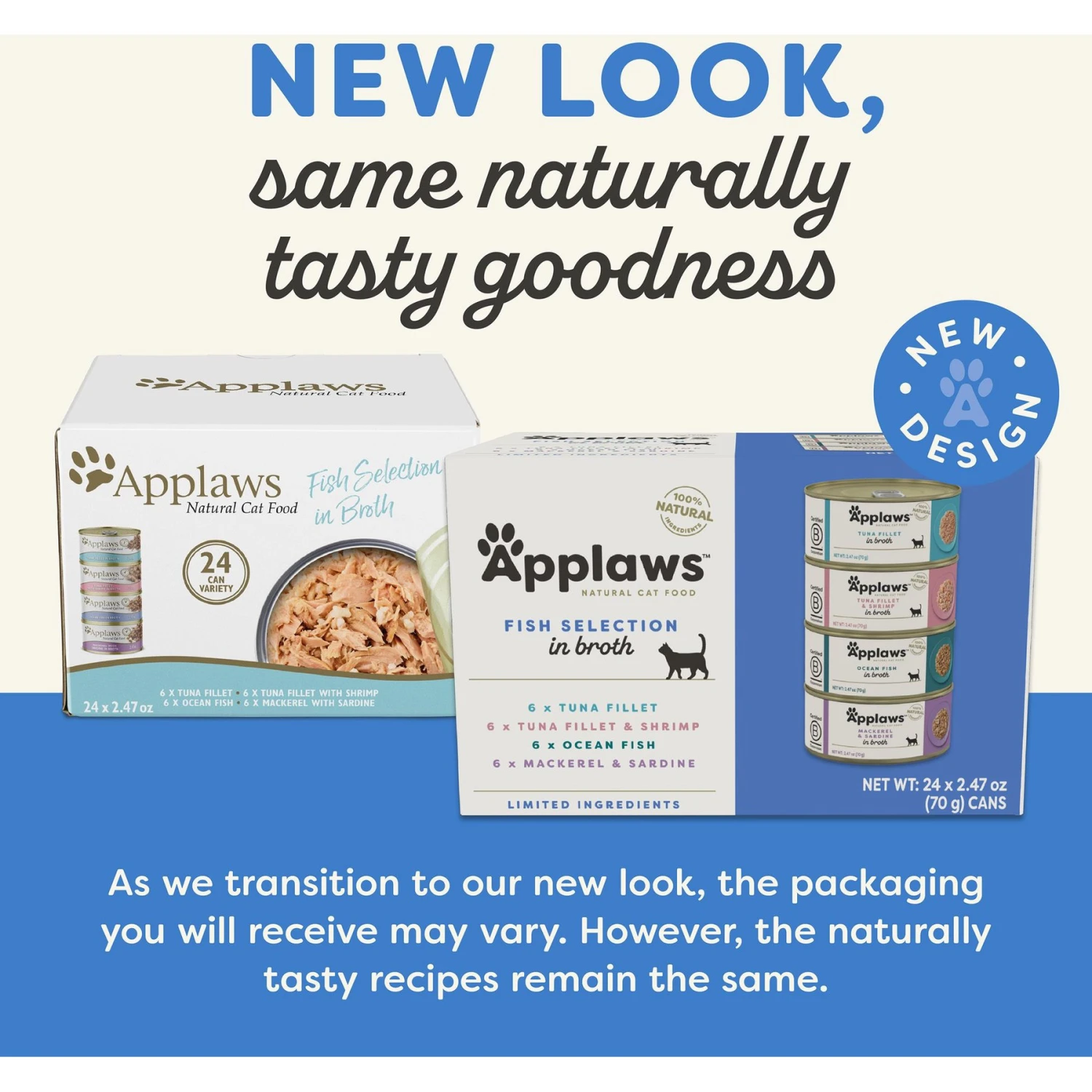 Applaws Fish Broth Variety Pack Wet Cat Food, 2.47-oz, Case Of 24 4 Applaws Fish Broth Variety Pack Wet Cat Food, 2.47-oz, Case Of 24 - Image 2