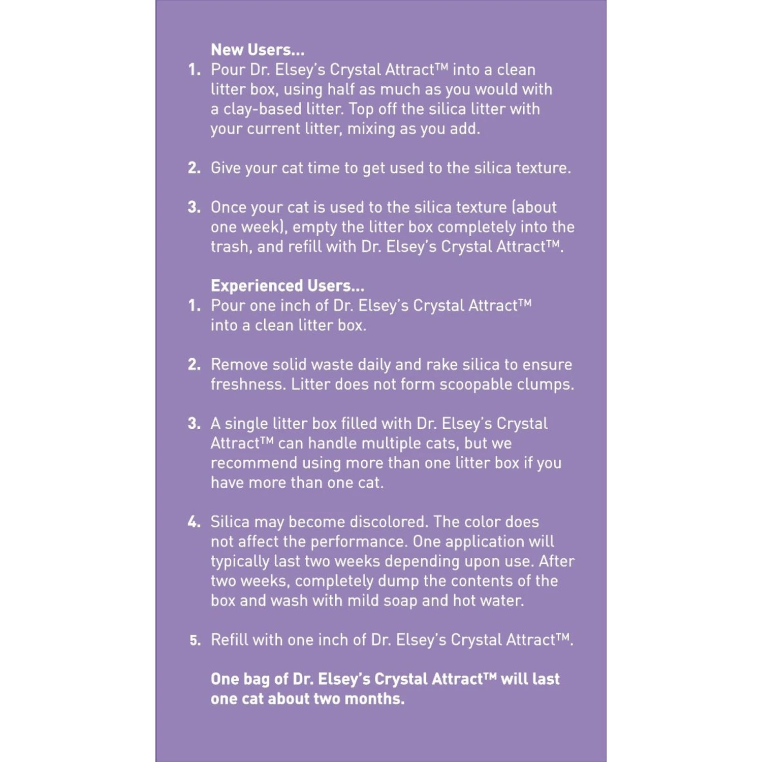 Dr. Elsey's Crystal Attract Long-Hair Crystal Cat Litter 7 Dr. Elsey's Crystal Attract Long-Hair Crystal Cat Litter - Image 5