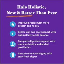 Halo Holistic Wild-Caught Whitefish Recipe Sensitive Stomach Support Adult Dry Cat Food -Furry Friends 47592 PT3. AC SS1800 V1672935704