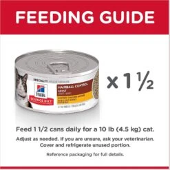 Hill's Science Diet Adult Hairball Control Savory Chicken Entree Canned Cat Food -Furry Friends 48978 PT7. AC SS1800 V1598155865