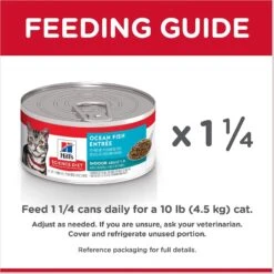 Hill's Science Diet Adult Indoor Ocean Fish Entree Canned Cat Food 18 Hill's Science Diet Adult Indoor Ocean Fish Entree Canned Cat Food -Furry Friends 48994 PT7. AC SS1800 V1605838614
