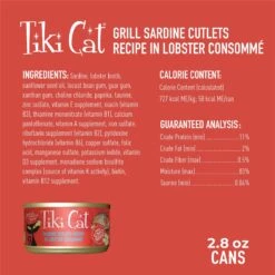 Tiki Cat Grill Sardine Cutlets In Lobster Consomme Grain-Free Canned Cat Food -Furry Friends 49110 PT2. AC SS1800 V1703863165