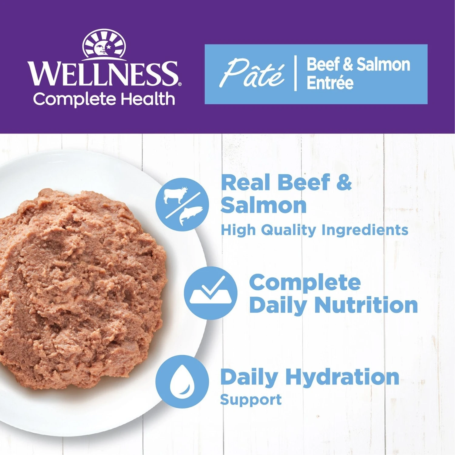 Wellness Complete Health Beef & Salmon Formula Grain-Free Canned Cat Food 5 Wellness Complete Health Beef & Salmon Formula Grain-Free Canned Cat Food - Image 3