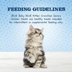Blue Buffalo Baby Blue Healthy Growth Formula Natural Chicken & Brown Rice Recipe Kitten Dry Food & Blue Buffalo Baby Blue Savory Chicken Kitten Treats, 2-oz Bag -Furry Friends 501894 PT8. AC SS1800 V1648504327