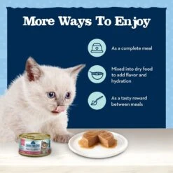 Blue Buffalo Baby Blue Healthy Growth Formula Grain-Free High Protein Salmon Recipe Kitten Wet Food, 3-oz Cans, Case Of 24 -Furry Friends 502278 PT6. AC SS1800 V1647640051