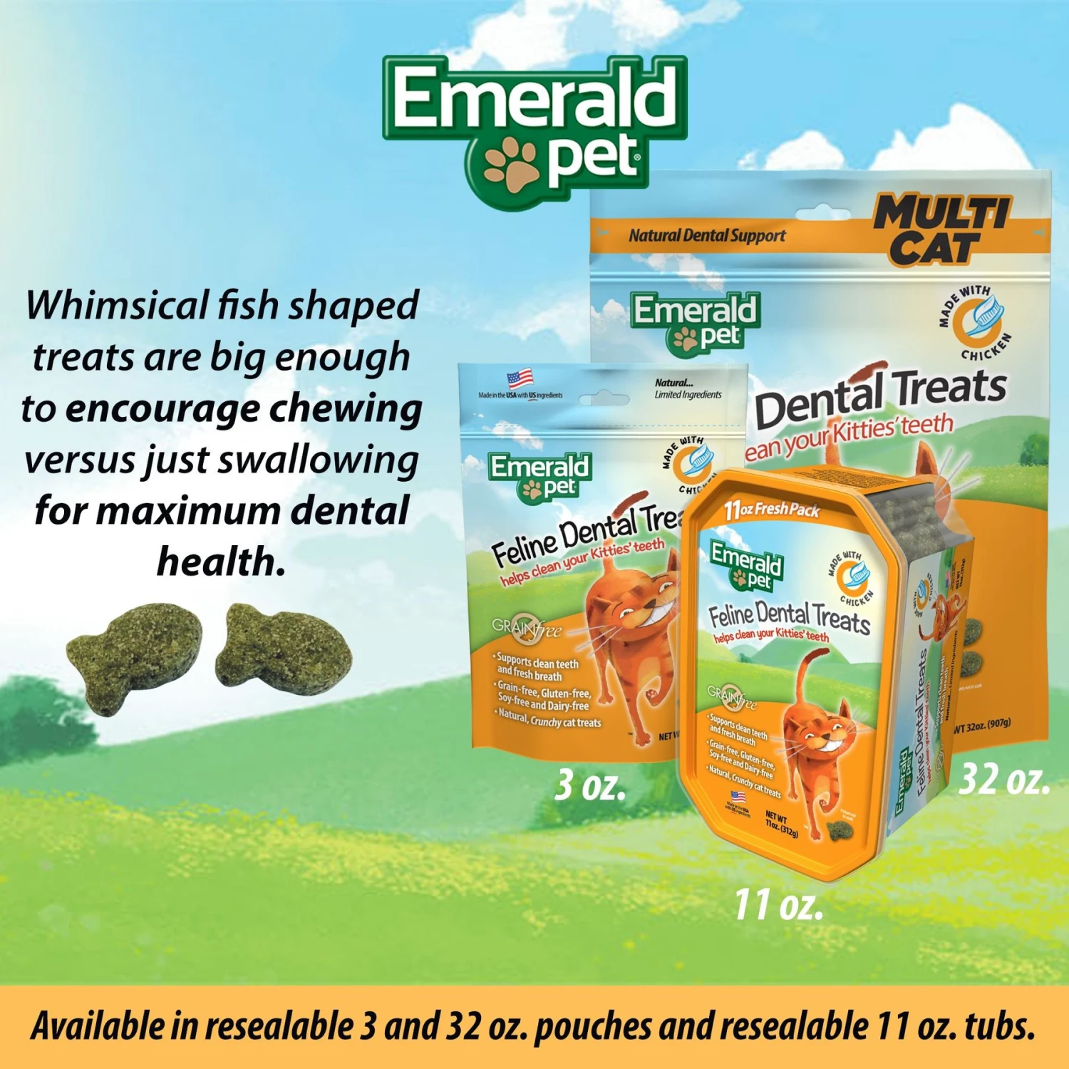 Emerald Pet Feline Dental Treats With Chicken Cat Treats 9 Emerald Pet Feline Dental Treats With Chicken Cat Treats - Image 7
