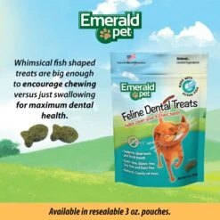 Emerald Pet Feline Dental Treats With Ocean Fish Cat Treats -Furry Friends 50631 PT6. AC SS1800 V1667598559