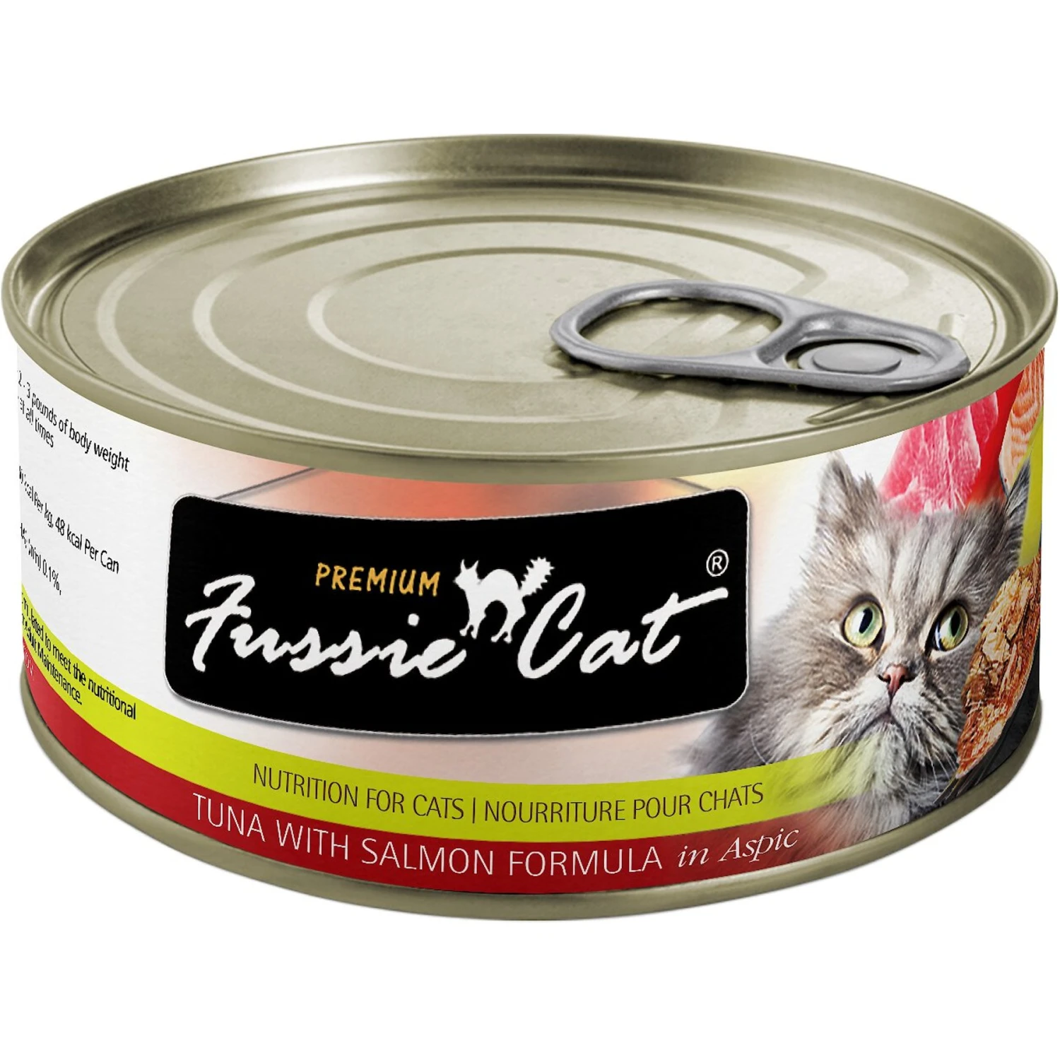 Fussie Cat Premium Tuna With Salmon Formula In Aspic Grain-Free Canned Cat Food 3 Fussie Cat Premium Tuna With Salmon Formula In Aspic Grain-Free Canned Cat Food