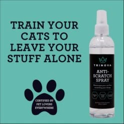 TriNova Anti-Scratch Rosemary Cat Deterrent Spray, 8-oz Bottle -Furry Friends 511790 PT3. AC SS1800 V1649133851