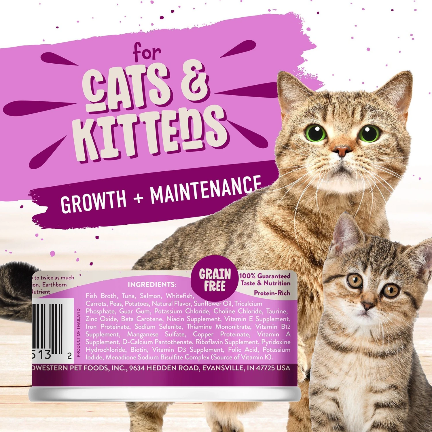 Earthborn Holistic Harbor Harvest Grain-Free Natural Canned Cat & Kitten Food 4 Earthborn Holistic Harbor Harvest Grain-Free Natural Canned Cat & Kitten Food - Image 2