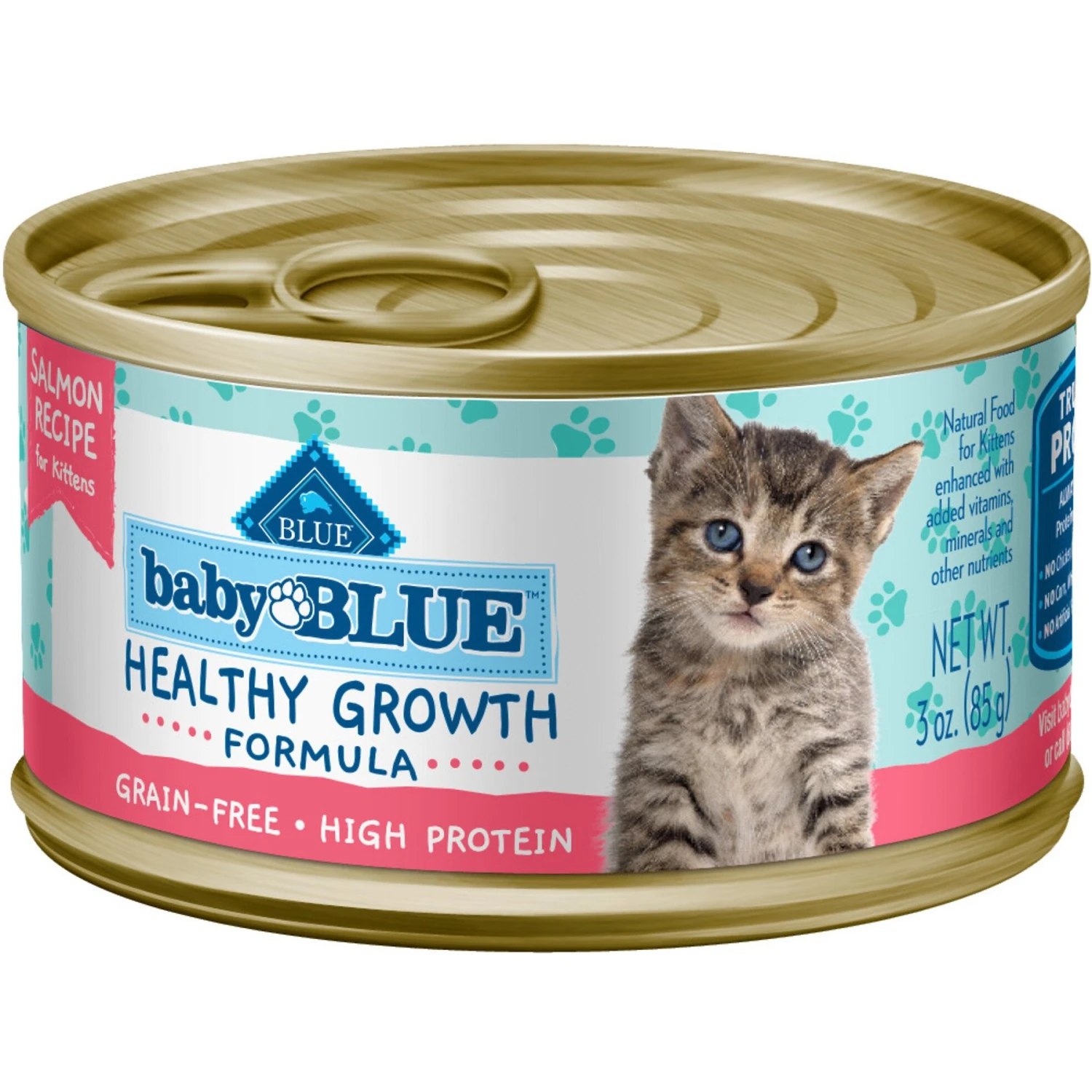Blue Buffalo Baby Blue Healthy Growth Formula Grain-Free High Protein Chicken Recipe Kitten Wet Food, 3-oz Cans, Case Of 24 & Blue Buffalo Baby Blue Healthy Growth Formula Grain-Free High Protein Salmon Recipe Kitten Wet Food, 3-oz Cans, Case Of 24 4 Blue Buffalo Baby Blue Healthy Growth Formula Grain-Free High Protein Chicken Recipe Kitten Wet Food, 3-oz Cans, Case Of 24 & Blue Buffalo Baby Blue Healthy Growth Formula Grain-Free High Protein Salmon Recipe Kitten Wet Food, 3-oz Cans, Case Of 24 - Image 2