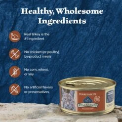 Blue Buffalo Wilderness Turkey Grain-Free Canned Cat Food 15 Blue Buffalo Wilderness Turkey Grain-Free Canned Cat Food -Furry Friends 51557 PT5. AC SS1800 V1702579877