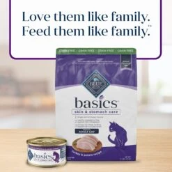Blue Buffalo Basics Skin & Stomach Care Grain-Free Turkey & Potato Recipe Indoor Adult Dry Cat Food -Furry Friends 51727 PT8. AC SS1800 V1646261787