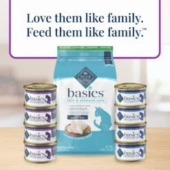 Blue Buffalo Basics Skin & Stomach Care Grain-Free Turkey & Potato Entree Indoor Adult Canned Cat Food 19 Blue Buffalo Basics Skin & Stomach Care Grain-Free Turkey & Potato Entree Indoor Adult Canned Cat Food -Furry Friends 51734 PT8. AC SS1800 V1646270195