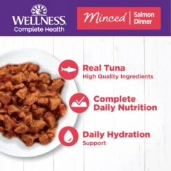 Wellness Complete Health Natural Minced Salmon Dinner Grain-Free Canned Cat Food -Furry Friends 52112 PT2. AC SS1800 V1666651078