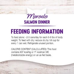 Wellness Cubed Salmon Dinner Morsels In Gravy Grain-Free Canned Cat Food 14 Wellness Cubed Salmon Dinner Morsels In Gravy Grain-Free Canned Cat Food -Furry Friends 52113 PT5. AC SS1800 V1636516057