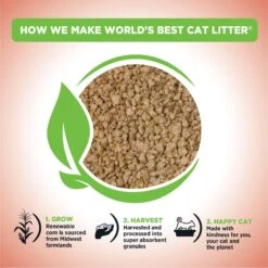 World's Best Multi-Cat Unscented Clumping Corn Cat Litter -Furry Friends 52450 PT3. AC SS1800 V1685653313