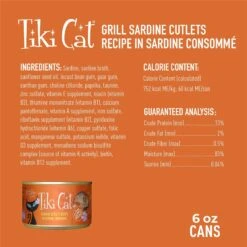 Tiki Cat Grill Sardine Cutlets Grain-Free Canned Cat Food -Furry Friends 52565 PT2. AC SS1800 V1703863161