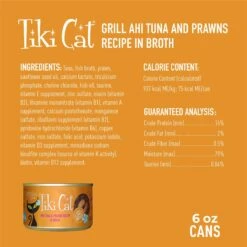 Tiki Cat Grill Ahi Tuna With Prawns In Tuna Consomme Grain-Free Canned Cat Food -Furry Friends 52569 PT2. AC SS1800 V1703700070