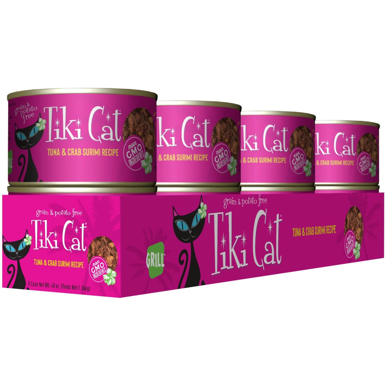 Tiki Cat Grill Tuna In Crab Surimi Grain-Free Canned Cat Food 4 Tiki Cat Grill Tuna In Crab Surimi Grain-Free Canned Cat Food - Image 2
