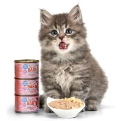 Tiki Cat Baby Grain-Free Chicken, Salmon & Chicken Liver Recipe Shreds & Mousse Wet Cat Food, 1.9-oz Can, Case Of 3 -Furry Friends 526110 PT6. AC SS1800 V1651671684