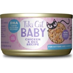 Tiki Cat Baby Grain-Free Chicken & Egg Recipe Wet Cat Food, 2.4-oz Can, Case Of 12