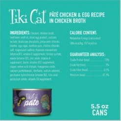 Tiki Cat Luau Chicken With Egg Pate Wet Cat Food -Furry Friends 526214 PT2. AC SS1800 V1652391391