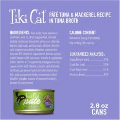 Tiki Cat Luau Ahi Tuna & Mackerel Pate Wet Cat Food -Furry Friends 526254 PT2. AC SS1800 V1657658484