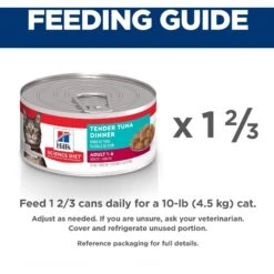 Hill's Science Diet Adult Tender Tuna Dinner Canned Cat Food 17 Hill's Science Diet Adult Tender Tuna Dinner Canned Cat Food -Furry Friends 52763 PT6. AC SS1800 V1598152576