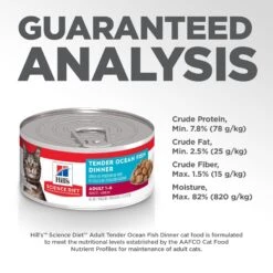 Hill's Science Diet Adult Tender Ocean Fish Dinner Canned Cat Food -Furry Friends 52765 PT7. AC SS1800 V1598142969