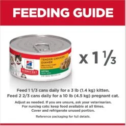 Hill's Science Diet Kitten Tender Chicken Dinner Canned Cat Food 18 Hill's Science Diet Kitten Tender Chicken Dinner Canned Cat Food -Furry Friends 52774 PT7. AC SS1800 V1598157368