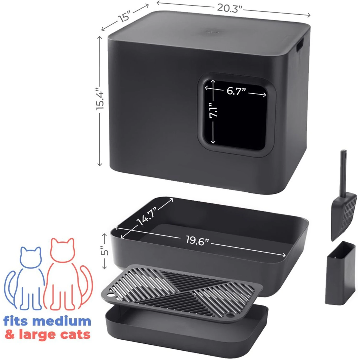Way Basics Meowy Studio Loo Litter Box Enclosure 4 Way Basics Meowy Studio Loo Litter Box Enclosure - Image 2