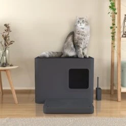 Way Basics Meowy Studio Loo Litter Box Enclosure 8 Way Basics Meowy Studio Loo Litter Box Enclosure -Furry Friends 530630 PT3. AC SS1800 V1652770010