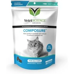 VetriScience Composure Trout Flavored Soft Chews Calming Supplement For Cats