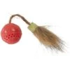 Petlinks Bobble Ball Soft Touch Dental Ball With Faux Fur Tail Cat Toy, Coral, Small -Furry Friends 531558 MAIN. AC SS1800 V1657658627