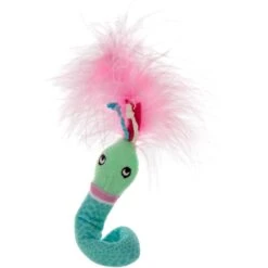 Petlinks HappyNip Wonder Wrap Flexible Bendy Plush Snake Cat Toy, Teal, Small -Furry Friends 531590 PT4. AC SS1800 V1652770629