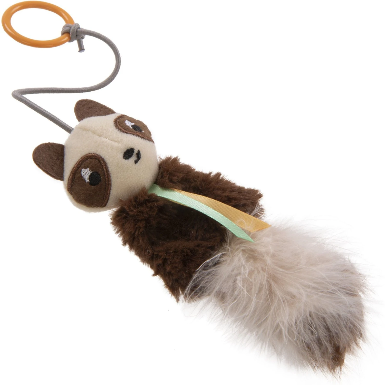 Petlinks HappyNip Sneaky Swinger Bouncy Dangle Plush Raccoon Cat Toy, Brown, Medium 5 Petlinks HappyNip Sneaky Swinger Bouncy Dangle Plush Raccoon Cat Toy, Brown, Medium - Image 3