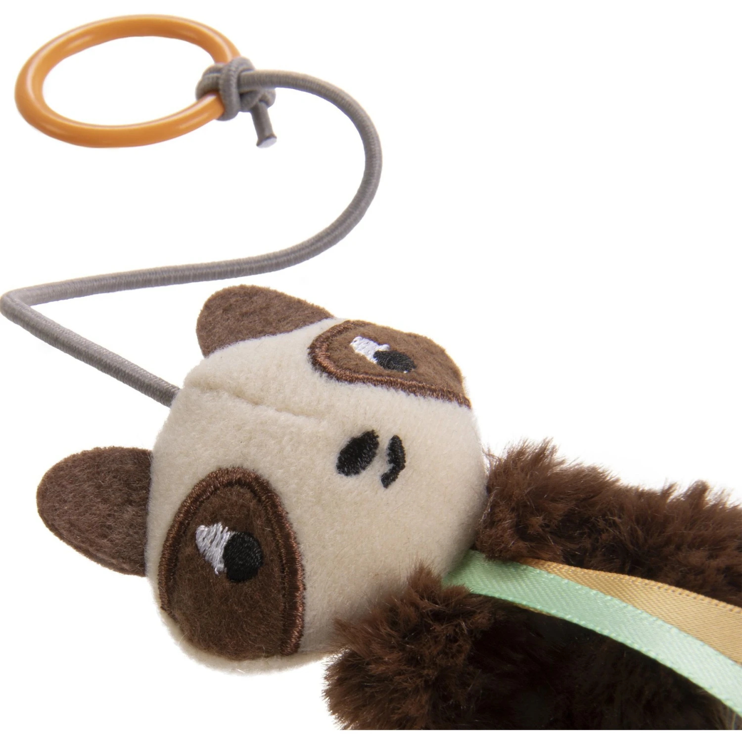 Petlinks HappyNip Sneaky Swinger Bouncy Dangle Plush Raccoon Cat Toy, Brown, Medium 6 Petlinks HappyNip Sneaky Swinger Bouncy Dangle Plush Raccoon Cat Toy, Brown, Medium - Image 4