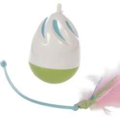 Petlinks Wild Waver Erratically Spinning Electronic Motion With Feather & Ribbon Wand Cat Toy, Multi Color, Medium -Furry Friends 531654 PT3. AC SS1800 V1652768228