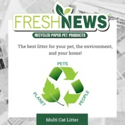 Fresh News Non-Clumping Scented Paper Cat Litter, 25-lb Bag -Furry Friends 539206 PT8. AC SS1800 V1667519299