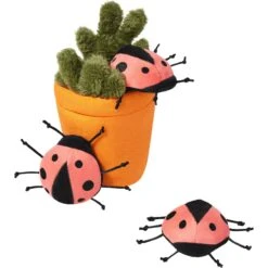 Furry Friends 49 Frisco Spring Potted Plant And Ladybugs Interactive Plush Cat Toy With Catnip