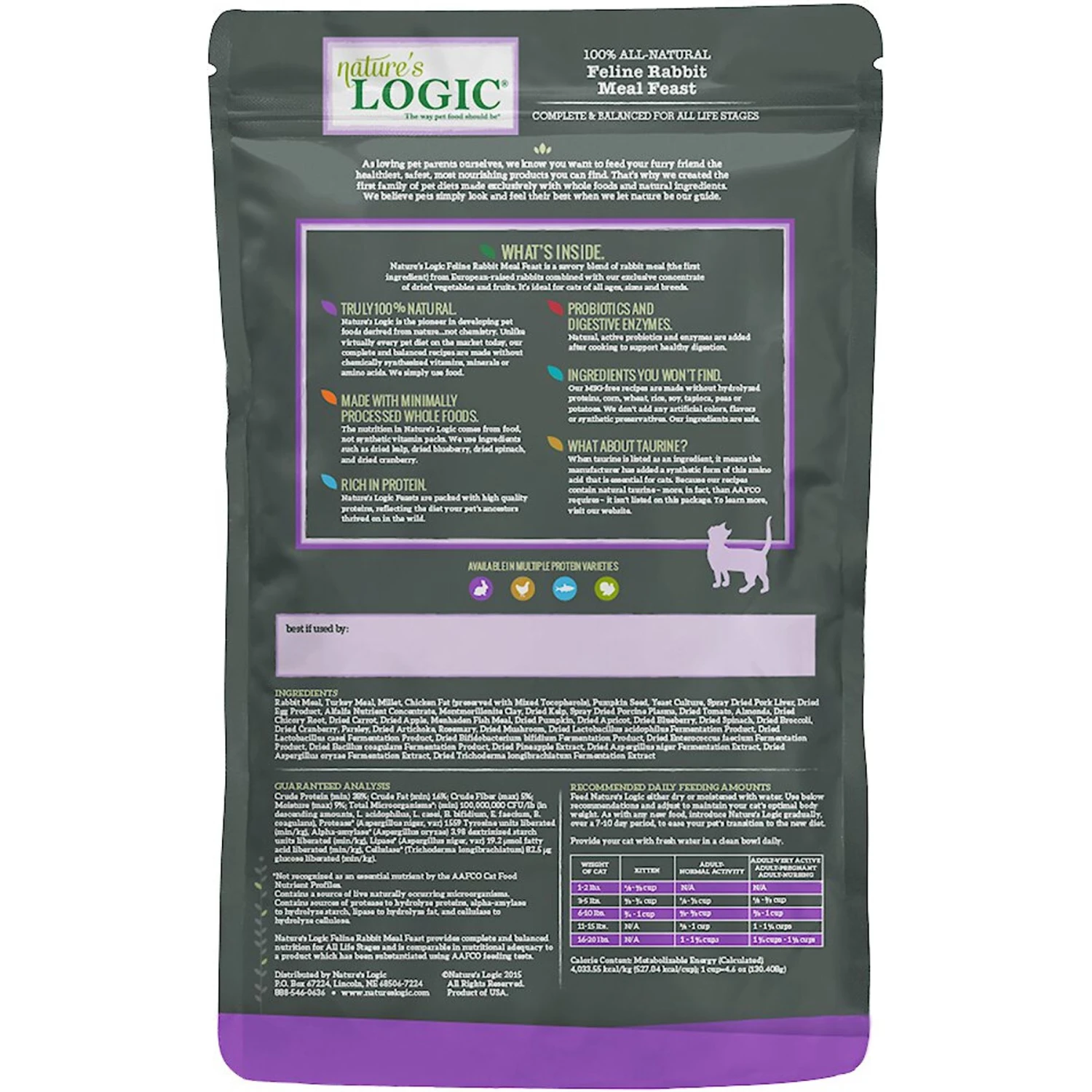 Nature's Logic Feline Rabbit Meal Feast All Life Stages Dry Cat Food 4 Nature's Logic Feline Rabbit Meal Feast All Life Stages Dry Cat Food - Image 2