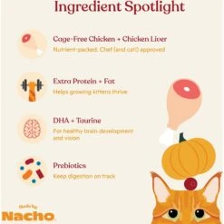 Made By Nacho Chicken Recipe Grain-Free Pate Wet Kitten Food, 3-oz Can, Case Of 24 -Furry Friends 554822 PT4. AC SS1800 V1698959802