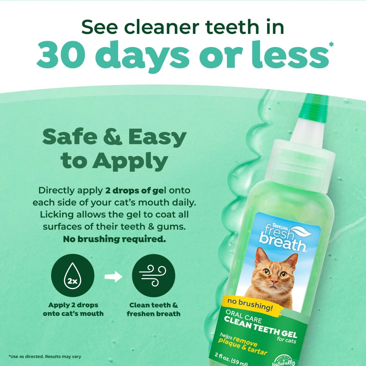 TropiClean Fresh Breath Oral Care Clean Teeth Cat Dental Gel 6 TropiClean Fresh Breath Oral Care Clean Teeth Cat Dental Gel - Image 4