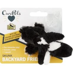 OurPets Backyard Squeaking Skunk Cat Toy -Furry Friends 55726 PT2. AC SS1800 V1527256198