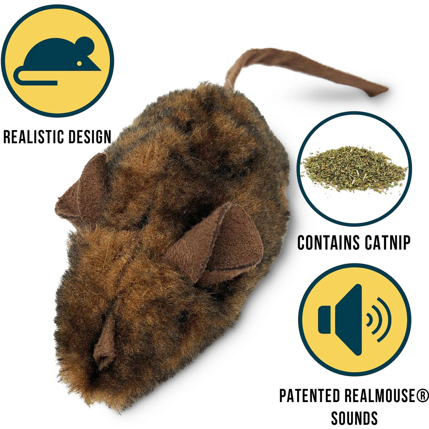 Pet Zone Play-N-Squeak MouseHunter Cat Toy With Catnip 4 Pet Zone Play-N-Squeak MouseHunter Cat Toy With Catnip - Image 2